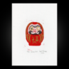 Daruma Doll Linoleum Block Print