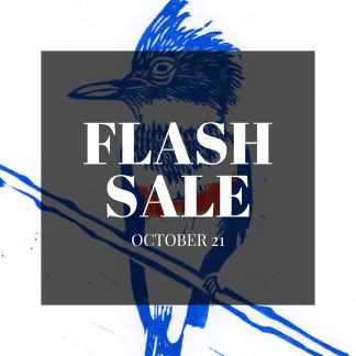 Belted Kingfisher Varied Edition Block Print