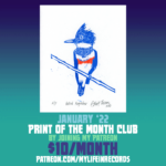 Belted Kingfisher Block Print by Grant Thomas