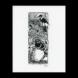 The Peace of Wild Things Linoleum Block Print